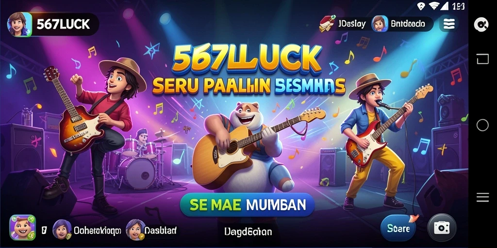 Screenshot gameplay <strong>567LUCK</strong> yang menampilkan tantangan seru dalam permainan musik.