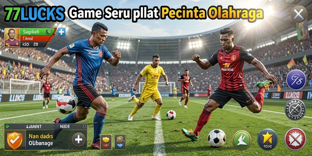 Tampilan gameplay seru di 77LUCKS yang menampilkan berbagai jenis olahraga.