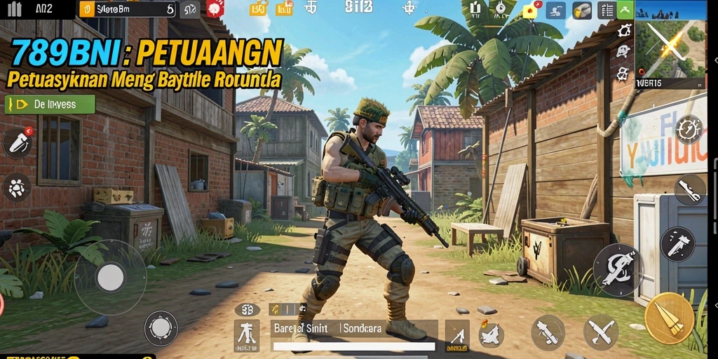 Tangkapan layar gameplay 789BNI menampilkan aksi pertarungan Battle Royale yang mendebarkan.