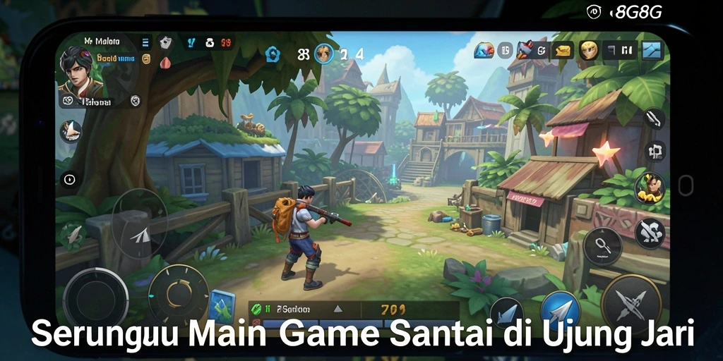 Tampilan gameplay 8G8G yang penuh warna dan menarik.