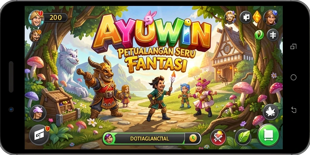 Tampilan gameplay AYUWIN yang epik dan memukau.