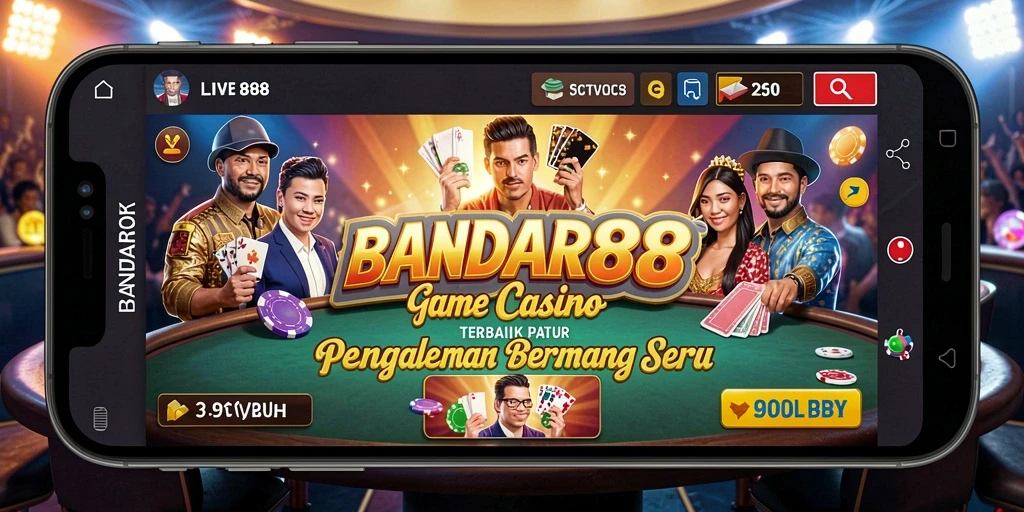 Tampilan menarik dari gameplay Live Casino di BANDAR88.