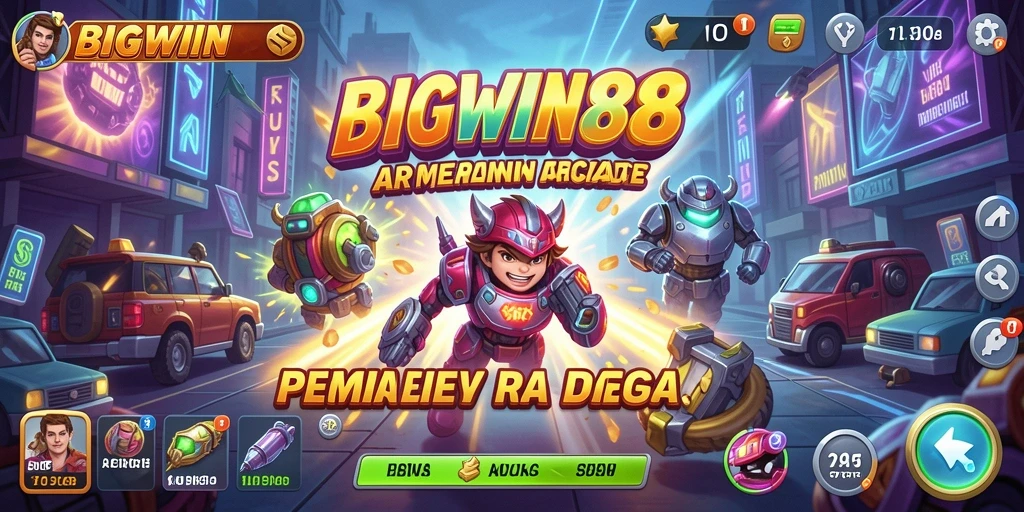 Screenshot BIGWIN88 menampilkan gameplay seru dalam permainan Arcade.