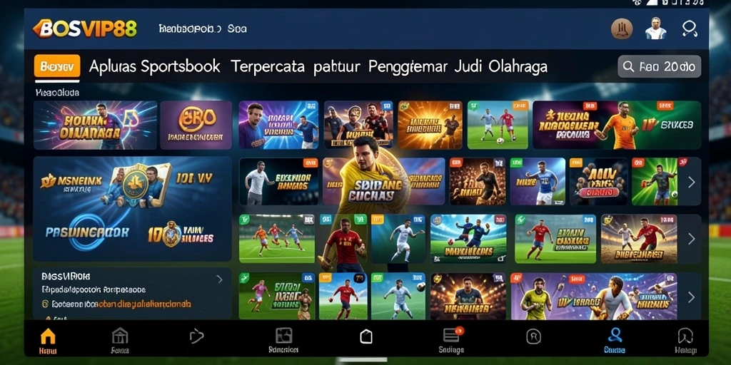 Tampilan gameplay <strong>BOSVIP88</strong> saat memasang taruhan olahraga.