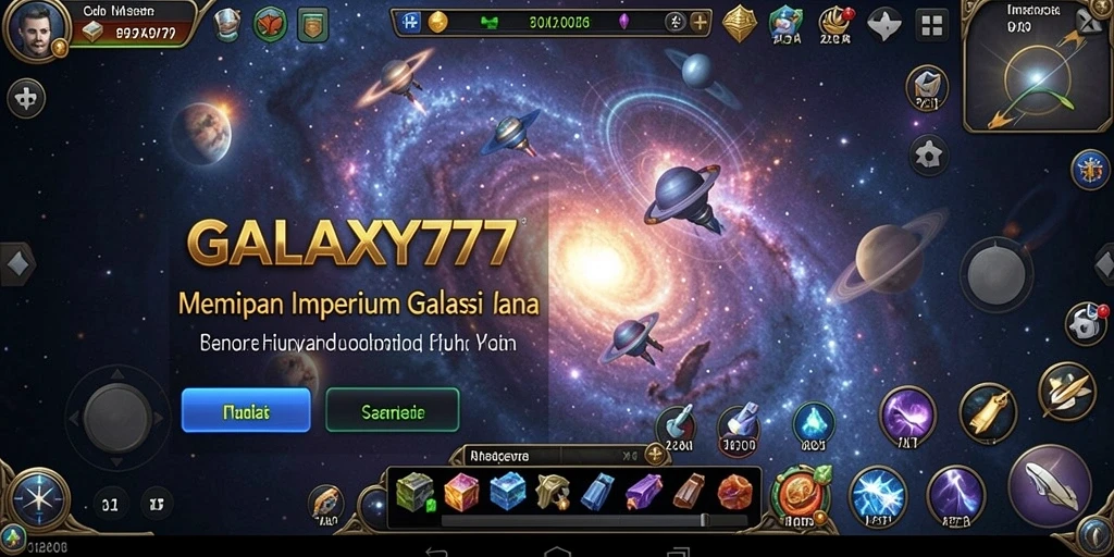 Tampilan gameplay menarik dalam GALAXY77 dengan strategi dan aksi luar angkasa.