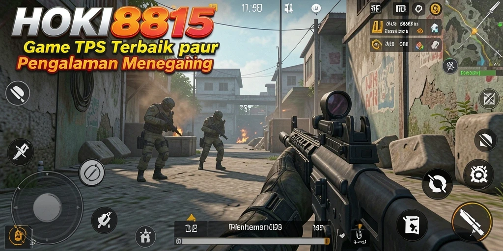 Tampilan gameplay HOKI8815 yang menantang dalam mode TPS.