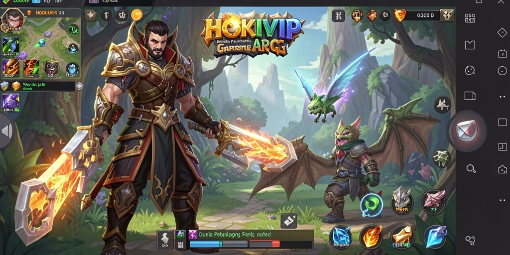 Gameplay seru HOKIVIP dengan pertarungan yang mendebarkan.
