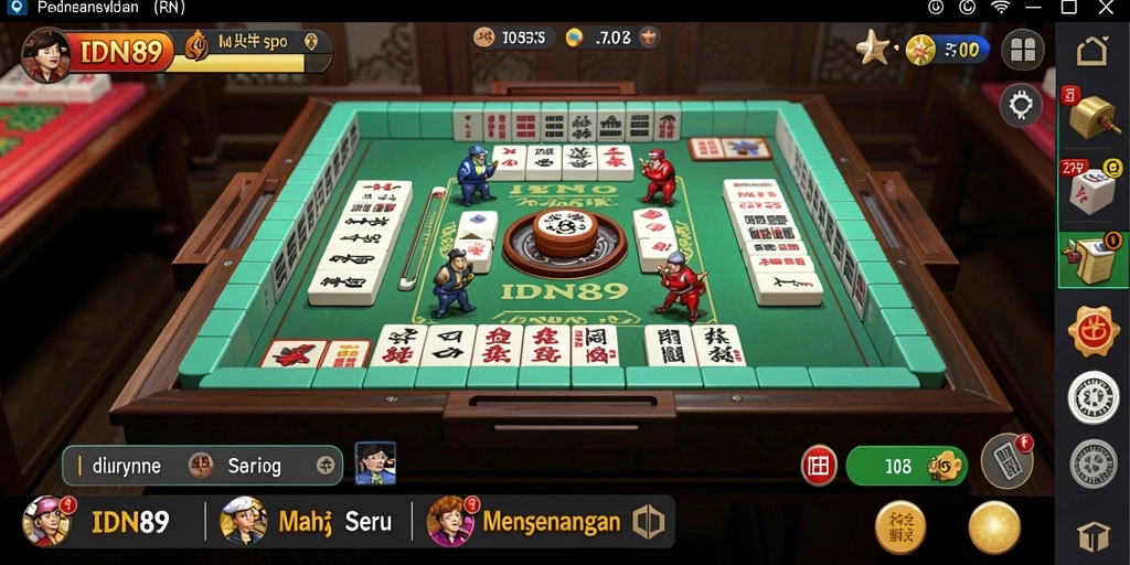 Tampilan gameplay Mahjong yang menarik dari IDN89.