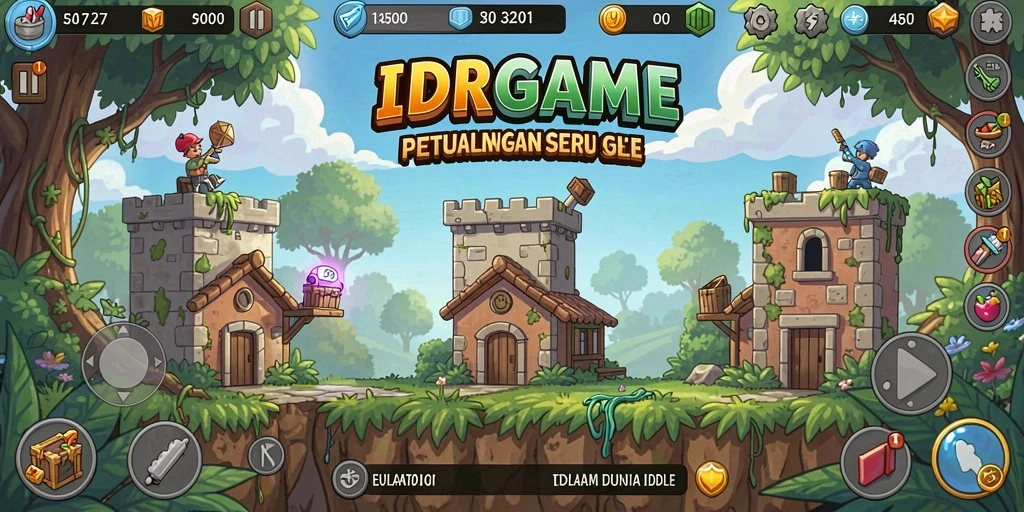 Screenshot gameplay IDRGAME menampilkan karakter yang aktif dalam dunia Idle.