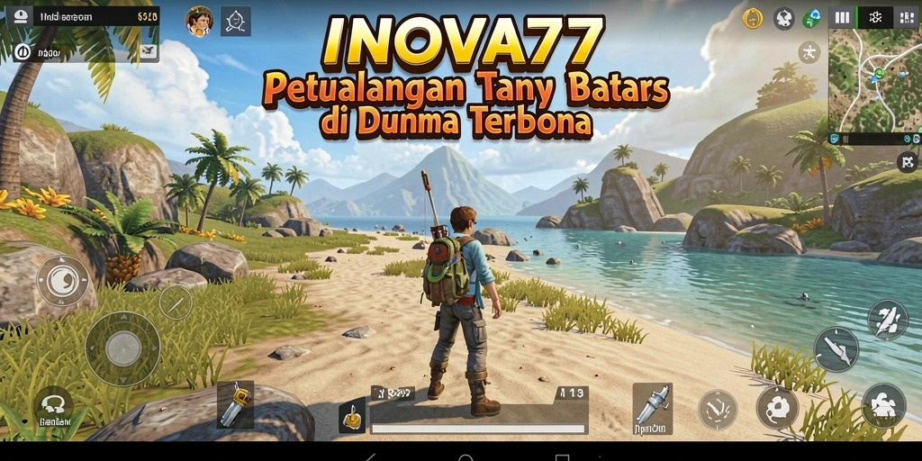Screenshot menunjukkan petualangan mendebarkan di dunia terbuka INOVA77.