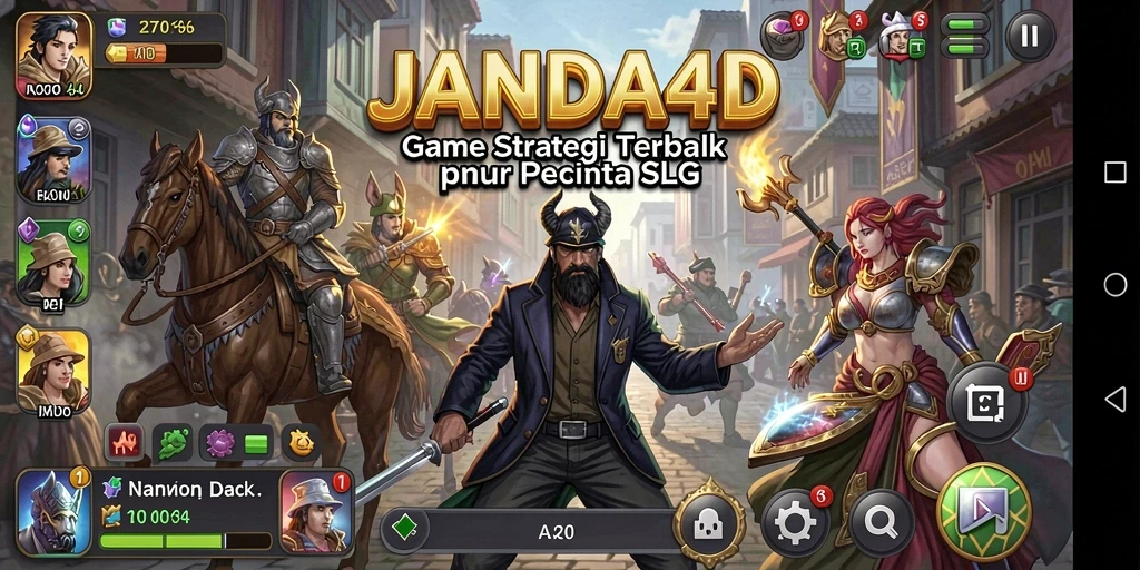 Tangkapan layar JANDA4D menampilkan aksi pertempuran strategis yang mendebarkan.