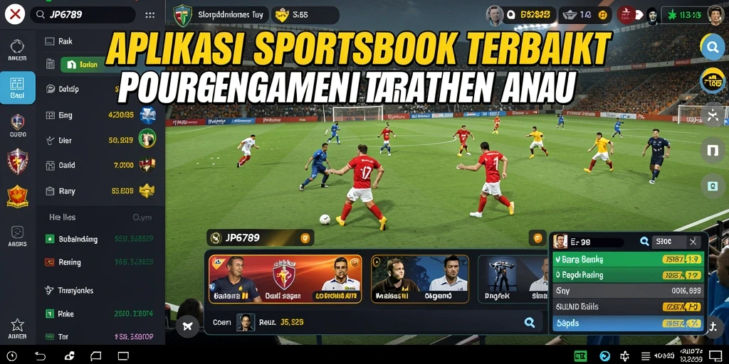 Tampilan menarik dari aplikasi Sportsbook JP6789 dengan fitur taruhan langsung.