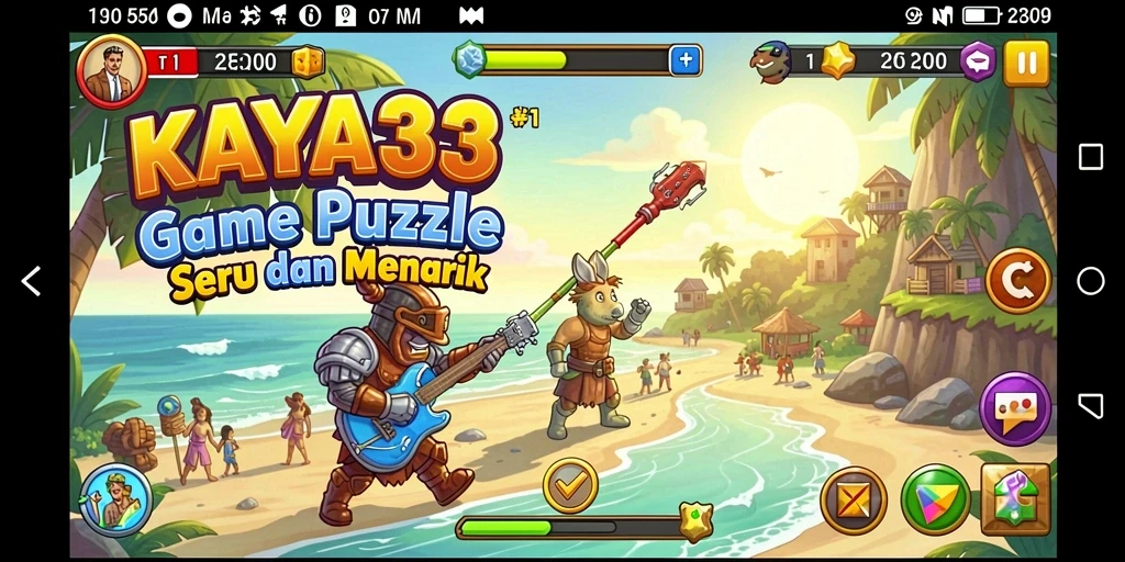 Tampilan gameplay seru KAYA33 dengan berbagai tantangan puzzle.
