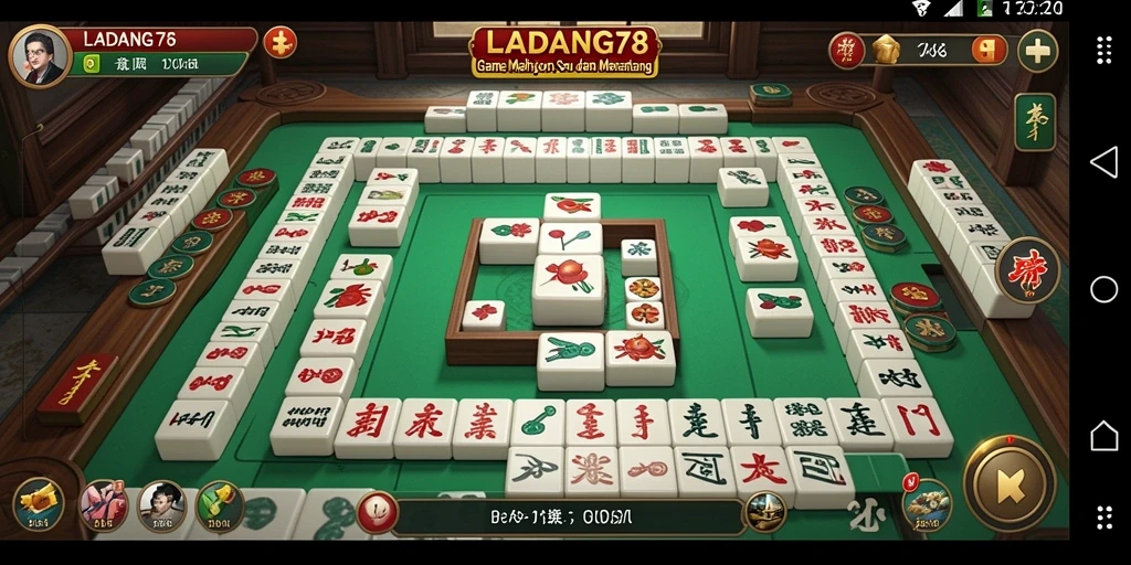 Tampilan gameplay LADANG78 yang menarik dalam permainan Mahjong.
