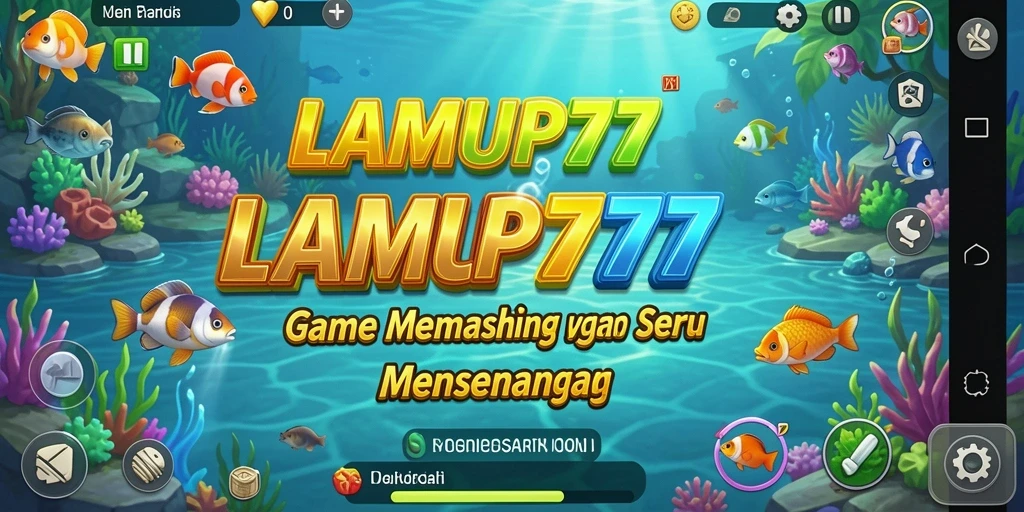 Tampilan gameplay LAMPU777 saat memancing ikan di danau.