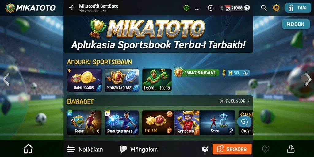 Tampilan gameplay MIKATOTO dengan berbagai jenis taruhan olahraga.