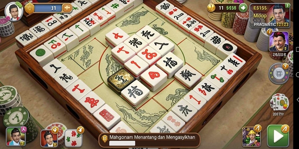 Screenshot gameplay yang menunjukkan keseruan permainan Mahjong.