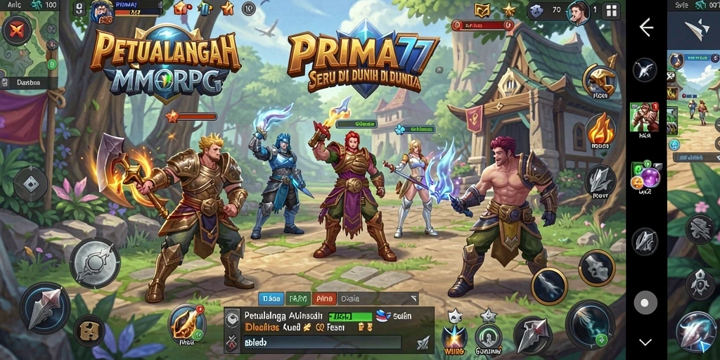 Tampilan menakjubkan dari permainan MMORPG PRIMA77 yang memikat.