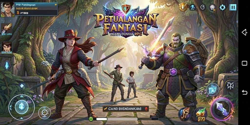 Tampilan gameplay PT89 yang penuh aksi dan petualangan RPG.