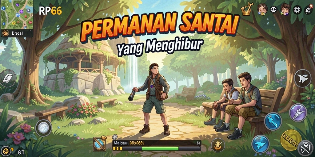 Tampilan gameplay RP66 yang cerah dan menarik dengan tantangan yang menyenangkan.