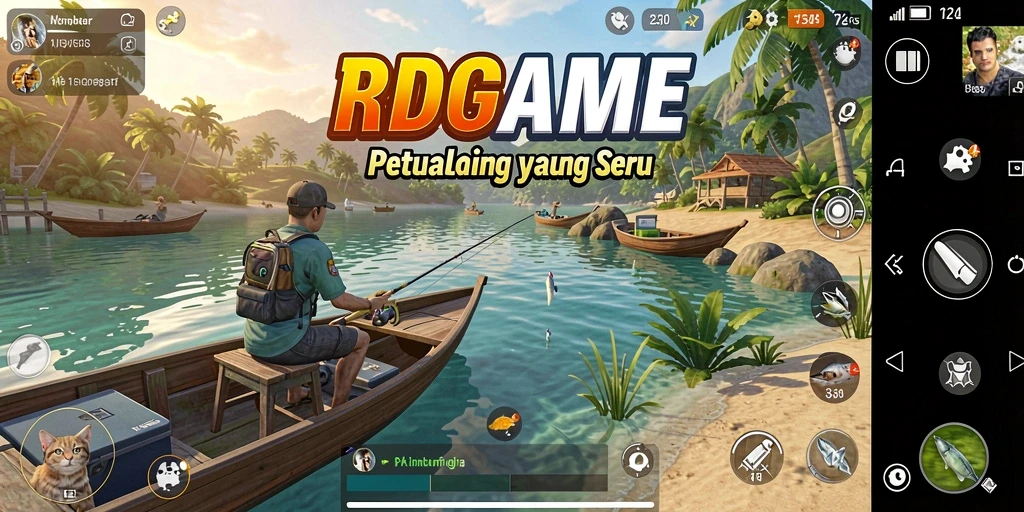 Menampilkan aksi memancing yang seru dan grafis menawan dalam RPGAME.