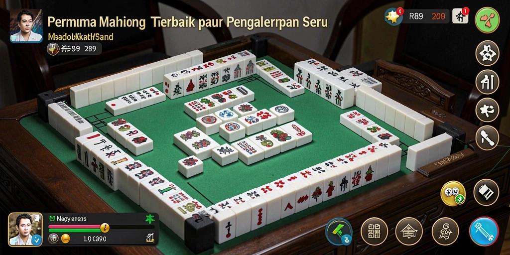 Tampilan gameplay <strong>RR89</strong> saat bermain Mahjong yang seru dan menarik.