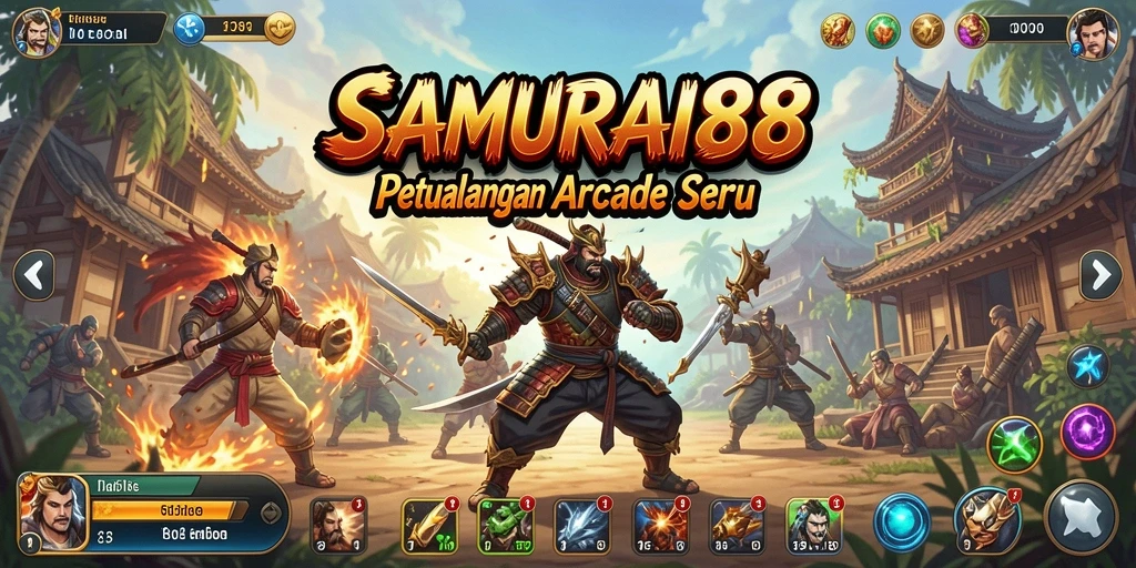Tampilan gameplay arcade yang menegangkan dan mengasyikkan.
