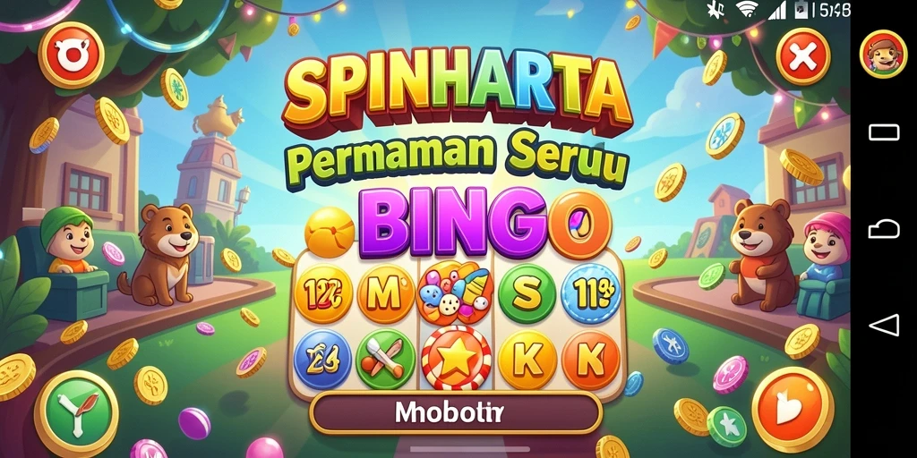 Tampilan menarik dari gameplay bingo SPINHARTA.