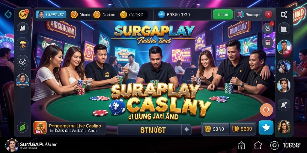 Tampilan gameplay Live Casino yang mengesankan dan mendebarkan di SURGAPLAY.