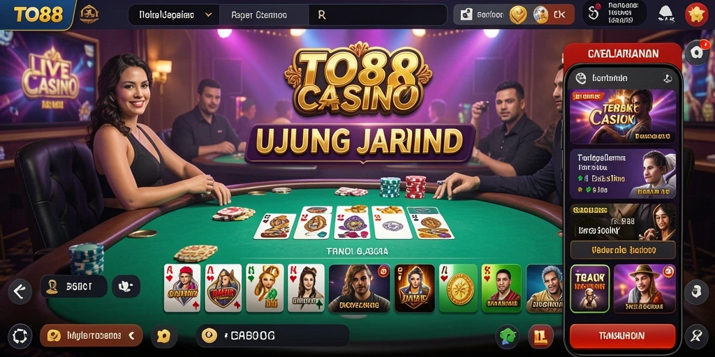 Gameplay Live Casino TO88 dengan dealer profesional dan suasana yang hidup.