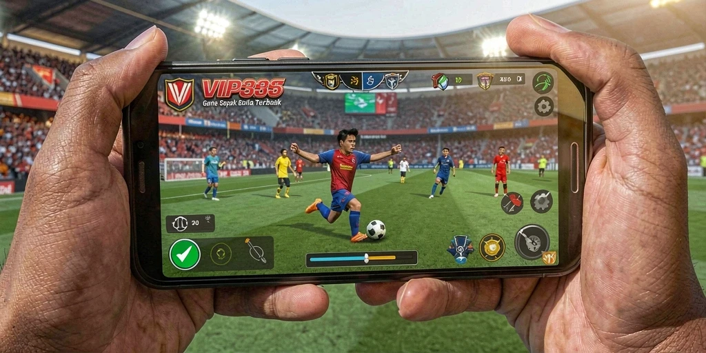 Screenshot utama VIP333 menampilkan aksi pertandingan sepak bola yang mendebarkan.