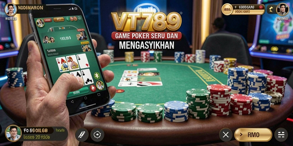 Screenshot utama VT789 menampilkan gameplay seru dalam Poker.